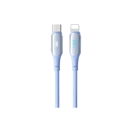 สายชาร์จเร็วซิลิโคน ZTEC รุ่น ZL541 27W ยาว 1.5 เมตร สีฟ้า (รองรับชาร์จเร็ว PD)_0